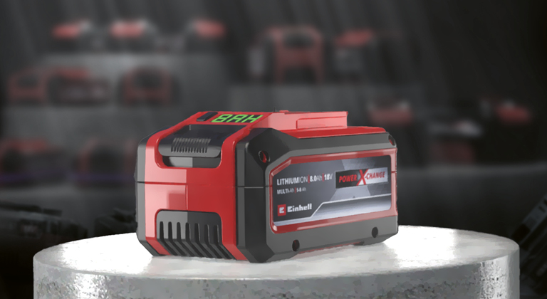 ภาพกราฟิกของแบตเตอรี่ Einhell ของแท้และแบตเตอรี่ปลอม